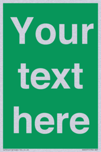 Custom Safe Condition: Blank (green) sign